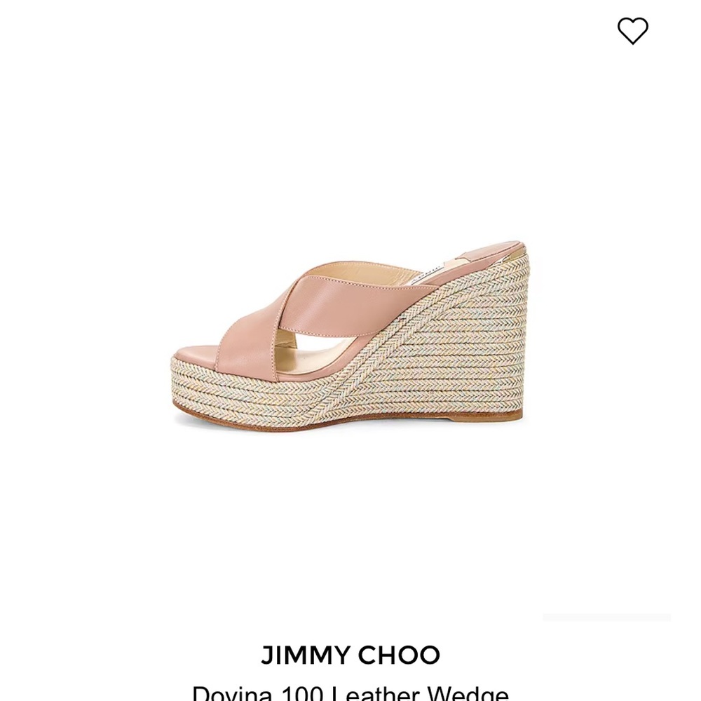Jimmy Choo Pink Wedge Sandals with Espadrille Heel - Picture 3 of 5